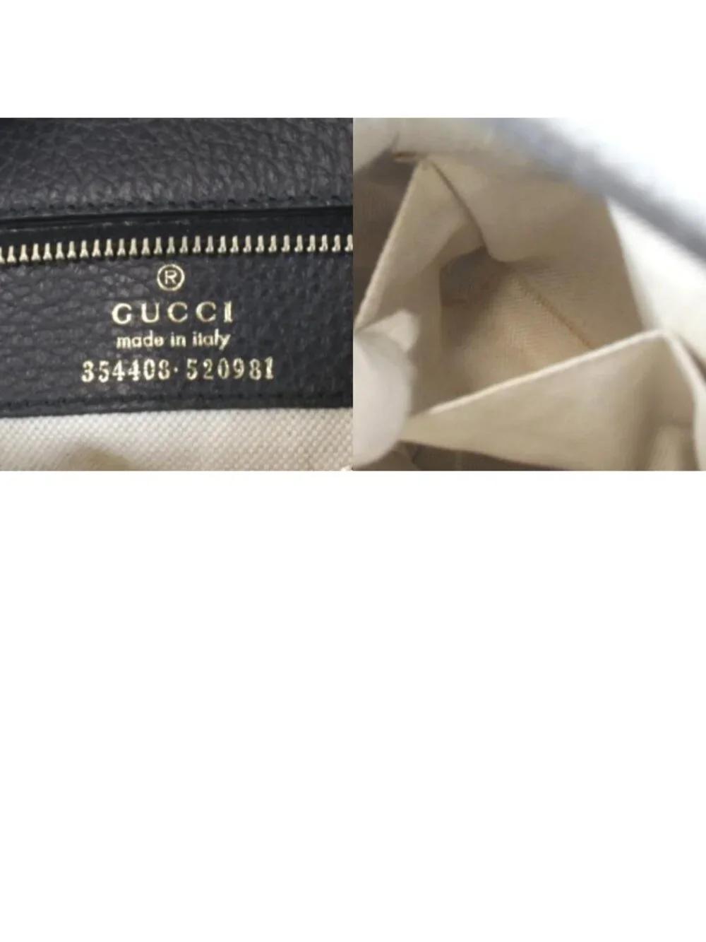 Gucci Tote Bag Leather Black